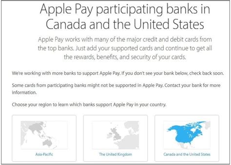 apple pay participating banks.